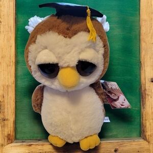 9" People Pals Grad Dreamy Big Eyes Graduation Cap Owl Plush Stuffed Animal 2013